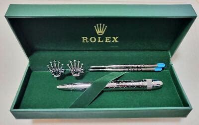 Rolex ballpoint pen cufflink set with 2 refills and box New and